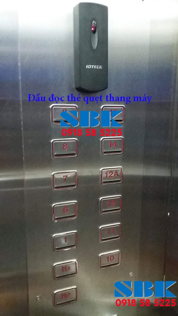 Đầu đọc thẻ quẹt thang máy