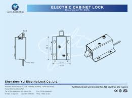 Bản vẽ lắp đặt Khóa điện từ cho tủ đồ locker YE-302A