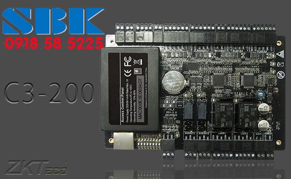 Bộ trung tâm kiểm soát truy cập cửa bằng thẻ từ Zkteco C3-200